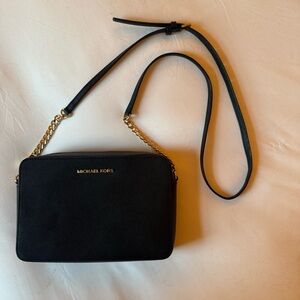 Michael Kors Black Crossbody Bag with Gold Chain